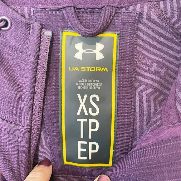 Under Armour Womens UA Storm Softshell Jacket Purple Size XS Hooded Long Sleeve - Picture 3 of 9